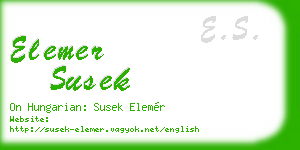 elemer susek business card